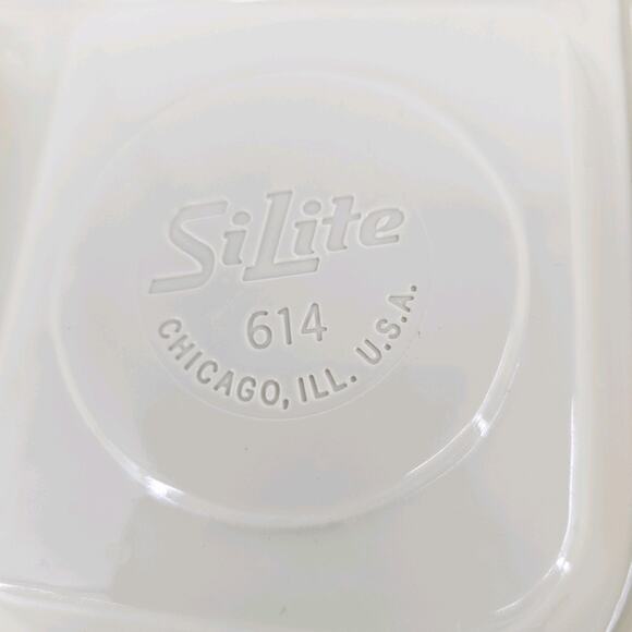 Cafeteria School Food Trays SiLite 614 Vintage 4 Lot Divided 6-Compartment Cream - Picture 7 of 10